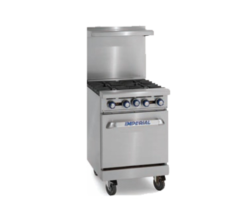 IR-4-E Range, 24", 4 Round Solid Burners
